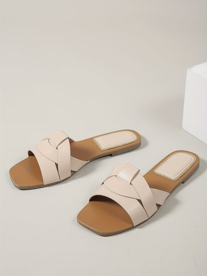 2025 New Arrival Women's Casual Sandals - Lightweight, Comfortable, Open-Toe Slip-Ons for Beach & Outdoor, Golden, Nude, White, Black