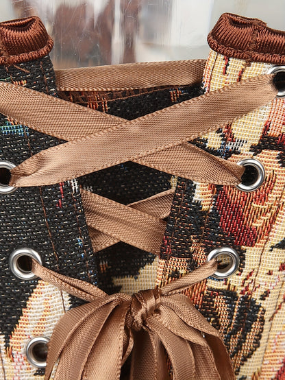 Lace Up Off Shoulder Non-Stretch Shaping Top, Women's Tight Bone Corset Top, Women's Activewear