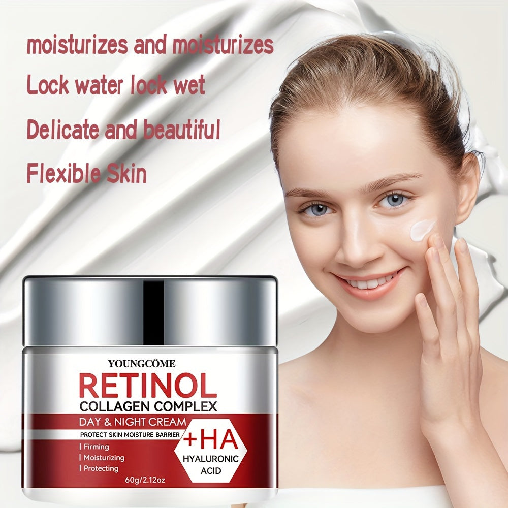 30g/60g Retinol Collagen Complex Day & Night Cream With Licorice Root Extract, Moisturizing, Nourishing Firming Rejuvenating Skin With Plant Squalane