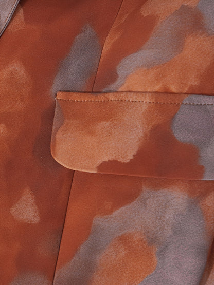 Chic All Over Print Blazer | Regular Sleeve, Single Button Placket, Versatile Slim Fit Jacket for All Seasons