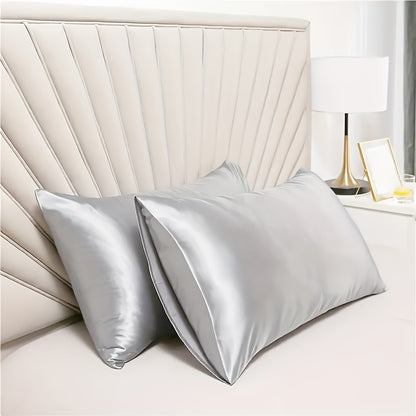 Luxurious Silky Soft Pillowcase - Breathable, Skin-Friendly Cooling Feel, Solid Color With Envelope Closure - Machine Washable