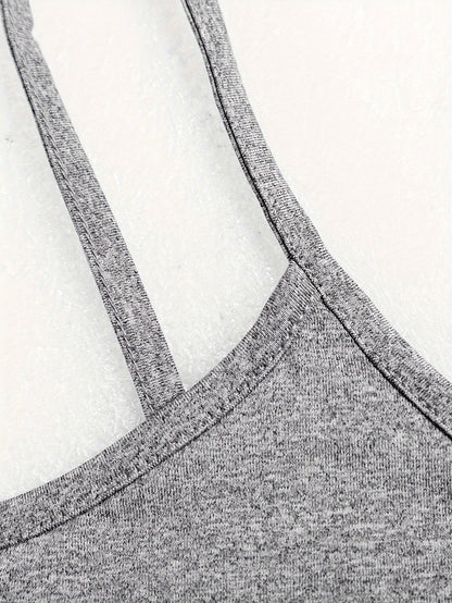 Elegant Solid Slip Lounge Dresses, Scoop Neck Bodycon Maxi Mermaid Dress, Women's Loungewear & Dresses