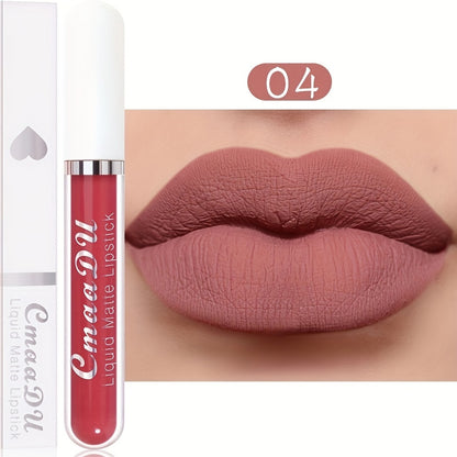 Long-Lasting Matte Liquid Lipstick - Waterproof, Non-Stick, Fruit Scented, Sweatproof, Hydrating, Lightweight, Durable Makeup for Dining, Swimming, Summer - Fruit Fragrance, Cup-Shaped Applicator