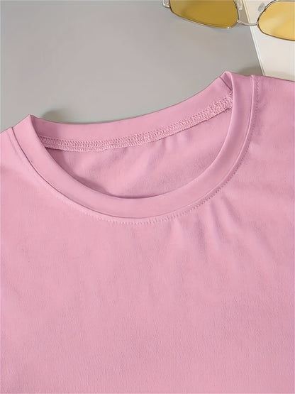 Ladies' New Spring And Summer Casual T-Shirt Dress Featuring The Words 'PARIS' And 'FRANCE' Along with a Print of The French Flag. This Short-Sleeved Dress Is Perfect for Casual Outings, Sleepwear, Loungewear, And Makes a Gre