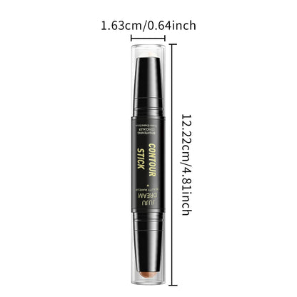 Dual-ended contour stick, facial foundation, concealer, long-lasting dark circles, correcting contour concealer, makeup