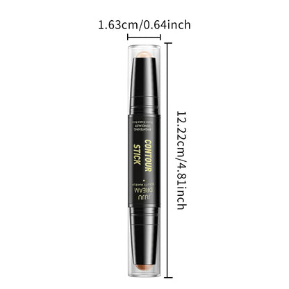 Dual-ended contour stick, facial foundation, concealer, long-lasting dark circles, correcting contour concealer, makeup