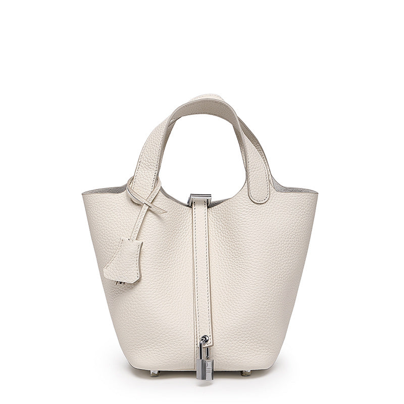Head layer cowhide bucket bag women's leather high-end handbag