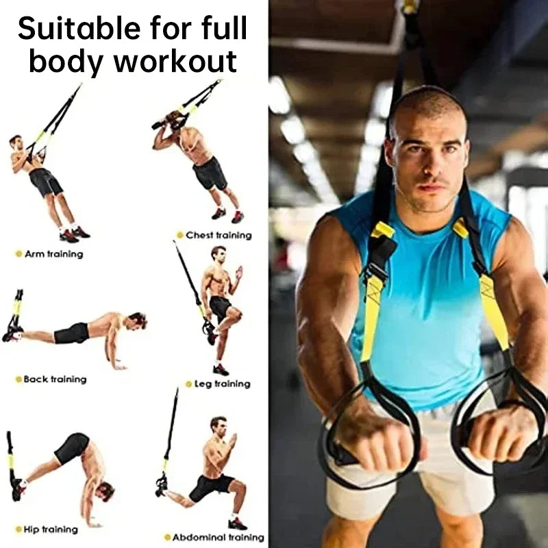 Suspension Training Strap - Adjustable, Wall Mount, Professional (TRX-style)