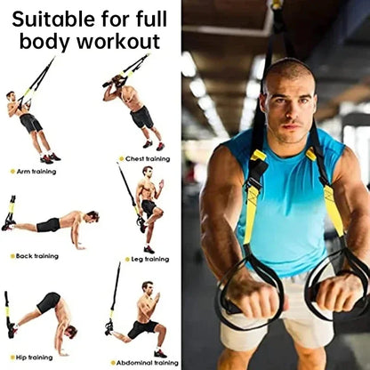 Suspension Training Strap - Adjustable, Wall Mount, Professional (TRX-style)