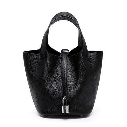 Head layer cowhide bucket bag women's leather high-end handbag