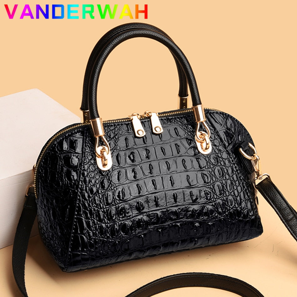 Luxury Designer Ladies Handbag Crocodile Pattern Women Tote Oblique Bag European and American Style Messenger Shoulder Large