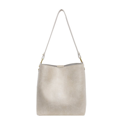 Versatile tote bag women's shoulder bag women's large capacity commuting bucket bag