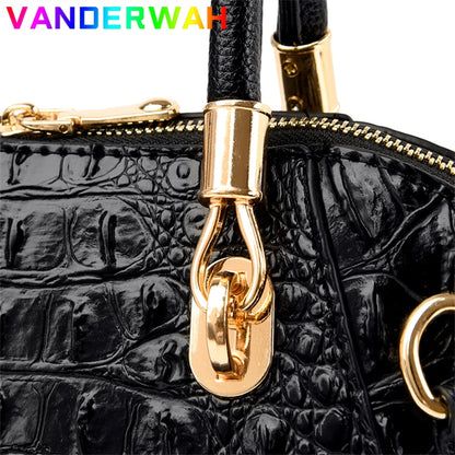 Luxury Designer Ladies Handbag Crocodile Pattern Women Tote Oblique Bag European and American Style Messenger Shoulder Large