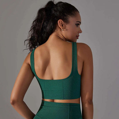 Custom Private Label Seamless Padded Sports Bra U Back OEM Yoga Bra Workout Athletic Bra