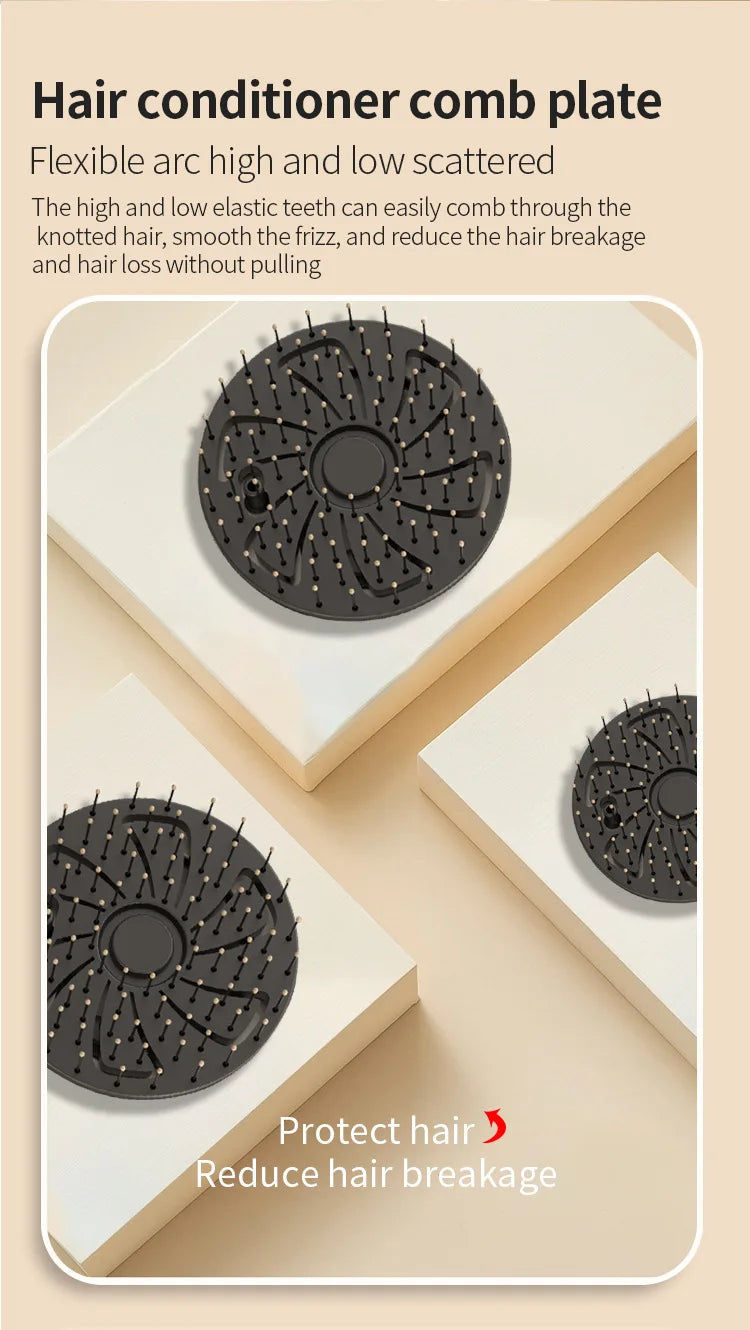 1-Year Household Car Microcurrent Electric Massage Hair Comb Cross-Border Spot Pure English LED USB Vibrating Hair Straightener