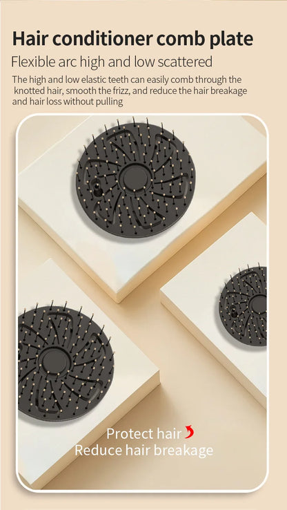 1-Year Household Car Microcurrent Electric Massage Hair Comb Cross-Border Spot Pure English LED USB Vibrating Hair Straightener