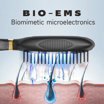 1-Year Household Car Microcurrent Electric Massage Hair Comb Cross-Border Spot Pure English LED USB Vibrating Hair Straightener