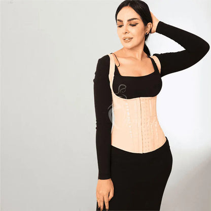 Waist and Back Sculpting Corset with 17 Inner Supports Lined with Hot Women Firm Tummy Control Body Shapers Slimming Full Slip