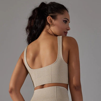 Custom Private Label Seamless Padded Sports Bra U Back OEM Yoga Bra Workout Athletic Bra