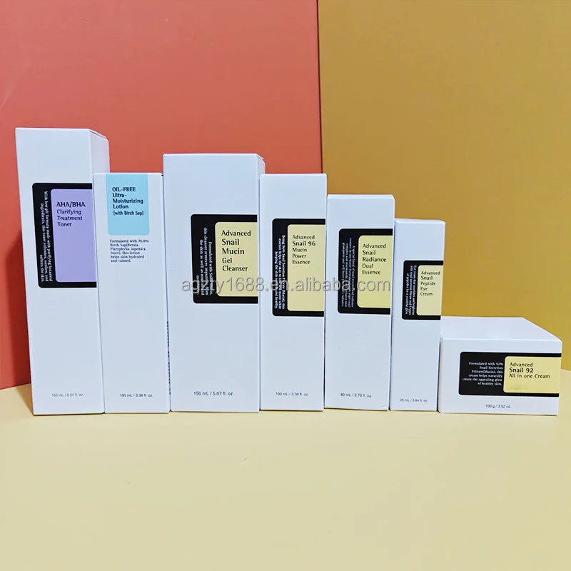 Korean Skin Care All Snail Mucin Mini Travel Set Essentials Including Face Wash Moisturizer Eye Rejuvenating Gift