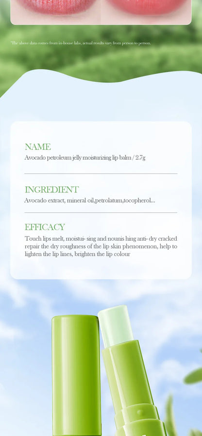 Autumn/Winter Avocado Herbal Moisturizing Lip Balm with Fruit Flavored Labeling Regular Size 2.7g