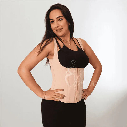 Waist and Back Sculpting Corset with 17 Inner Supports Lined with Hot Women Firm Tummy Control Body Shapers Slimming Full Slip