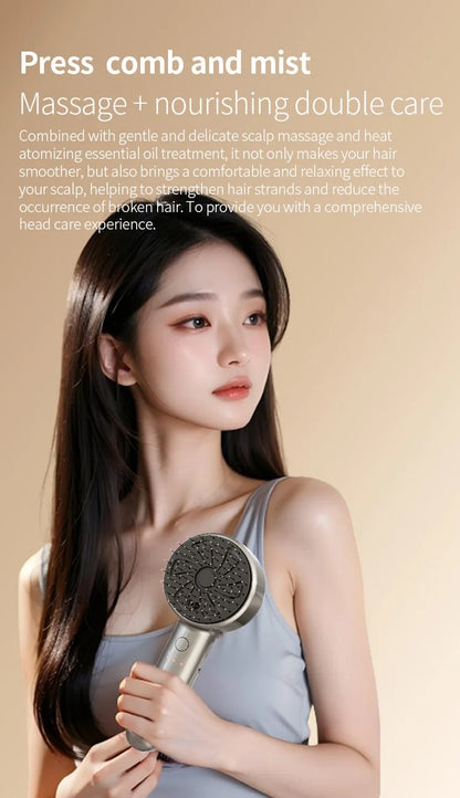 1-Year Household Car Microcurrent Electric Massage Hair Comb Cross-Border Spot Pure English LED USB Vibrating Hair Straightener