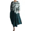 Pacific Island Tribal Design Floral Hawaiian Dresses Women Pocket Loose O-neck Polynesian Clothing Samoan Puletasi Dress