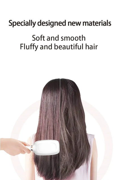 1-Year Household Car Microcurrent Electric Massage Hair Comb Cross-Border Spot Pure English LED USB Vibrating Hair Straightener