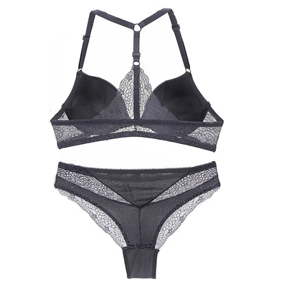 New Fashion Bralette Sexy Lingerie Seamless Push Up Bra Sets Front Closure Candy Color Underwear Women Small Size Brassiere