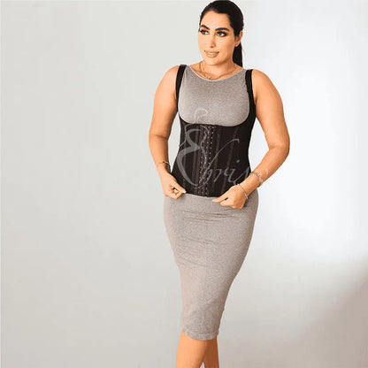 Waist and Back Sculpting Corset with 17 Inner Supports Lined with Hot Women Firm Tummy Control Body Shapers Slimming Full Slip