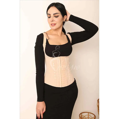 Waist and Back Sculpting Corset with 17 Inner Supports Lined with Hot Women Firm Tummy Control Body Shapers Slimming Full Slip