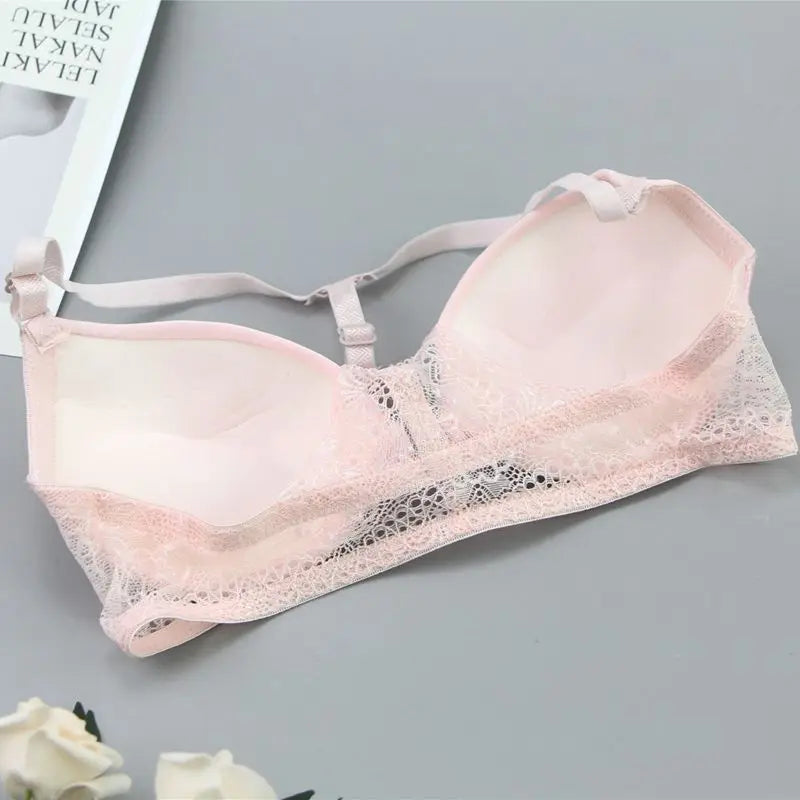 New Fashion Bralette Sexy Lingerie Seamless Push Up Bra Sets Front Closure Candy Color Underwear Women Small Size Brassiere