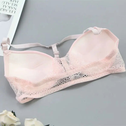 New Fashion Bralette Sexy Lingerie Seamless Push Up Bra Sets Front Closure Candy Color Underwear Women Small Size Brassiere