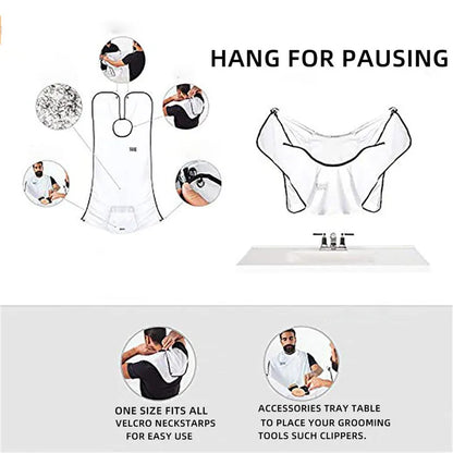 Man Bathroom Apron Male Beard Apron Razor Holder Hair Shave Beard Catcher Waterp