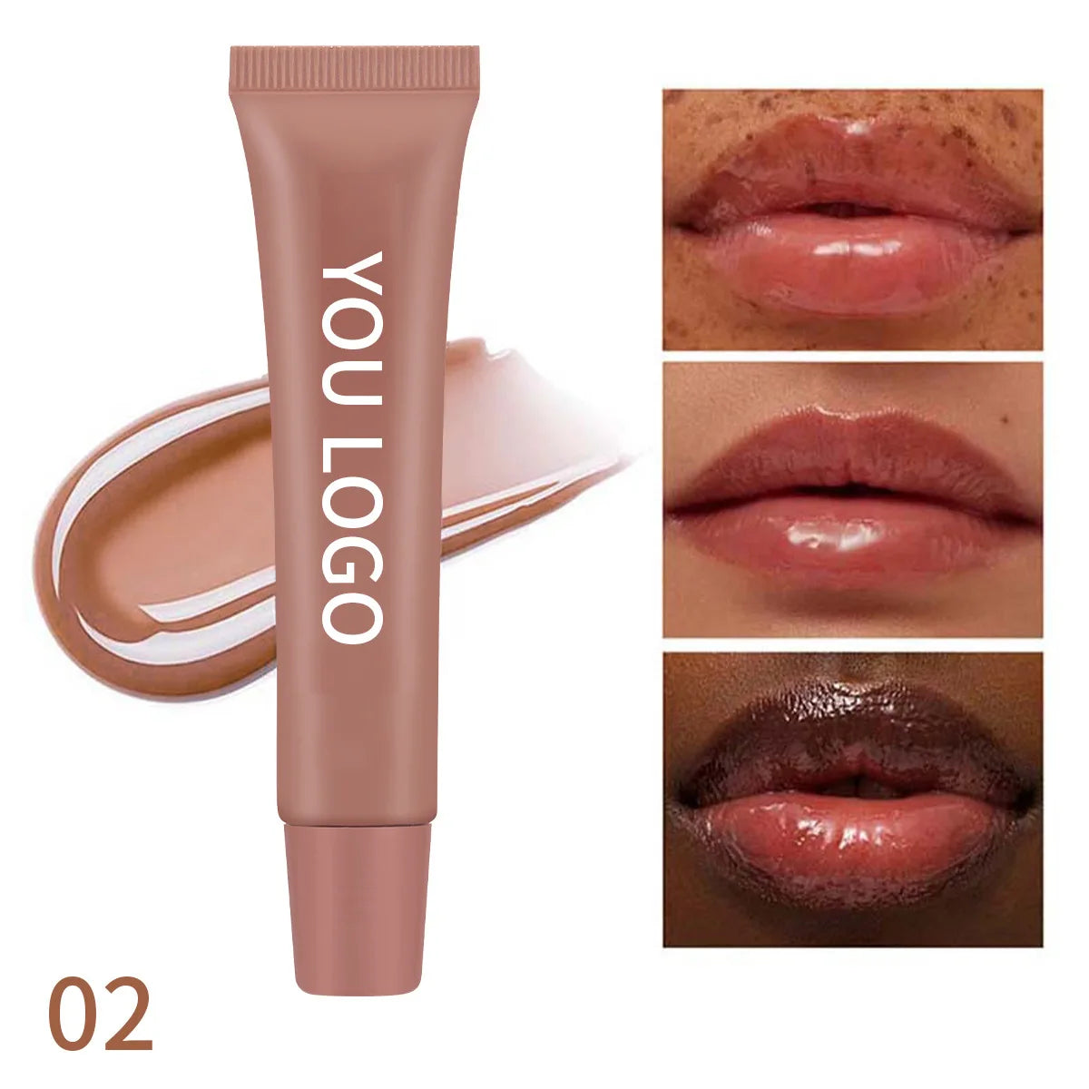 No logo Vegan Formulation Materials Color Changing Base Lip Glow Oil Hydrating High-shine Lip Plumping Gloss Private Label