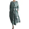 Pacific Island Tribal Design Floral Hawaiian Dresses Women Pocket Loose O-neck Polynesian Clothing Samoan Puletasi Dress