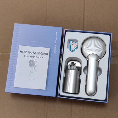 1-Year Household Car Microcurrent Electric Massage Hair Comb Cross-Border Spot Pure English LED USB Vibrating Hair Straightener