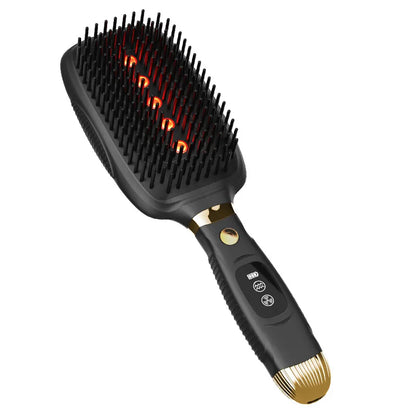 1-Year Household Car Microcurrent Electric Massage Hair Comb Cross-Border Spot Pure English LED USB Vibrating Hair Straightener