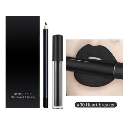 SENKA Private Label Matte Liquid Lipstick + Lip Liner Pens Set Waterproof No Stickiness Long Wear Lip Gloss Make up Gift Set