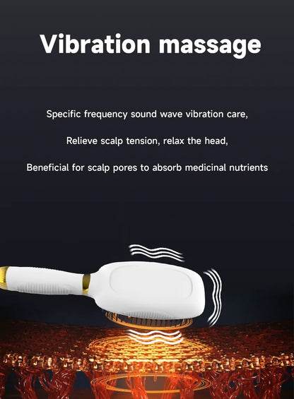 1-Year Household Car Microcurrent Electric Massage Hair Comb Cross-Border Spot Pure English LED USB Vibrating Hair Straightener