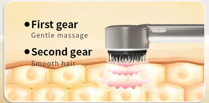 1-Year Household Car Microcurrent Electric Massage Hair Comb Cross-Border Spot Pure English LED USB Vibrating Hair Straightener