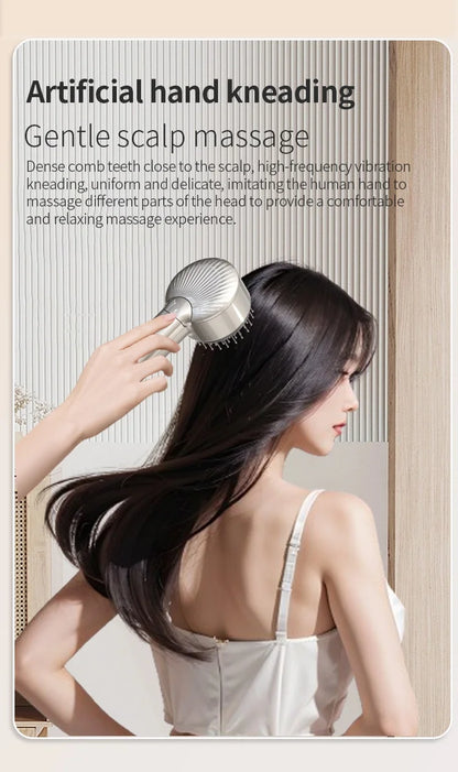 1-Year Household Car Microcurrent Electric Massage Hair Comb Cross-Border Spot Pure English LED USB Vibrating Hair Straightener