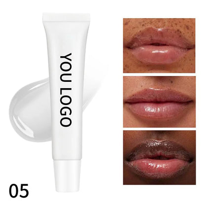 No logo Vegan Formulation Materials Color Changing Base Lip Glow Oil Hydrating High-shine Lip Plumping Gloss Private Label