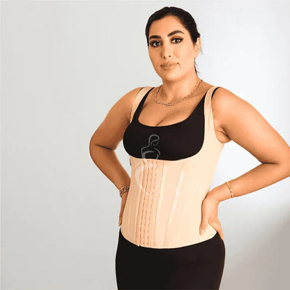 Waist and Back Sculpting Corset with 17 Inner Supports Lined with Hot Women Firm Tummy Control Body Shapers Slimming Full Slip