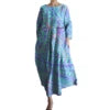 Pacific Island Tribal Design Floral Hawaiian Dresses Women Pocket Loose O-neck Polynesian Clothing Samoan Puletasi Dress
