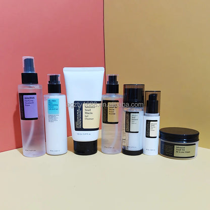 Korean Skin Care All Snail Mucin Mini Travel Set Essentials Including Face Wash Moisturizer Eye Rejuvenating Gift