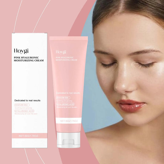 Hoygi 50ml Vegan Facial Skin Gloss Care Cream Gentle Hyaluronic Acid Moisturizer Hydrating Nourishing Brightening Ingredients