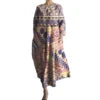 Pacific Island Tribal Design Floral Hawaiian Dresses Women Pocket Loose O-neck Polynesian Clothing Samoan Puletasi Dress