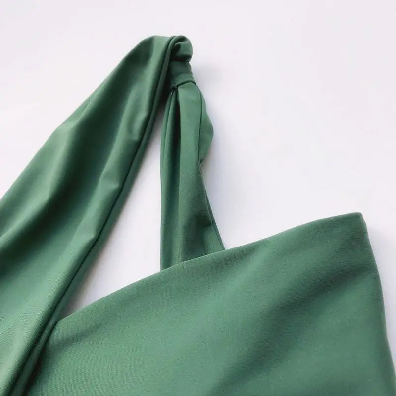 LF  2023 Women's Sexy Solid Color One-shoulder Bikini Wholesale